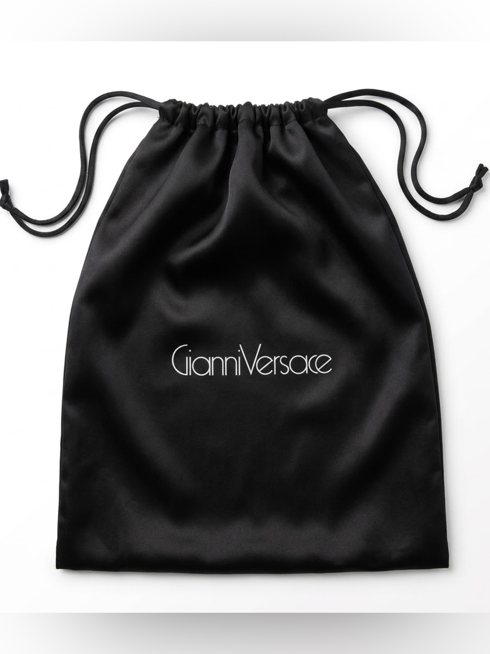 Gianni Versace Black Silk Drawstring String Dust Bag